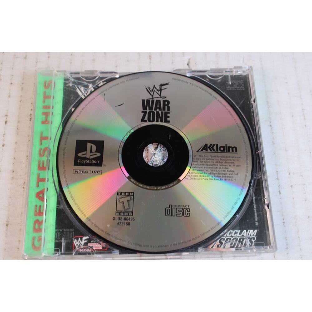 WWF Warzone (Sony PlayStation 1 PS1, 1998) Authentic, tested/works